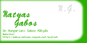 matyas gabos business card