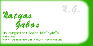 matyas gabos business card